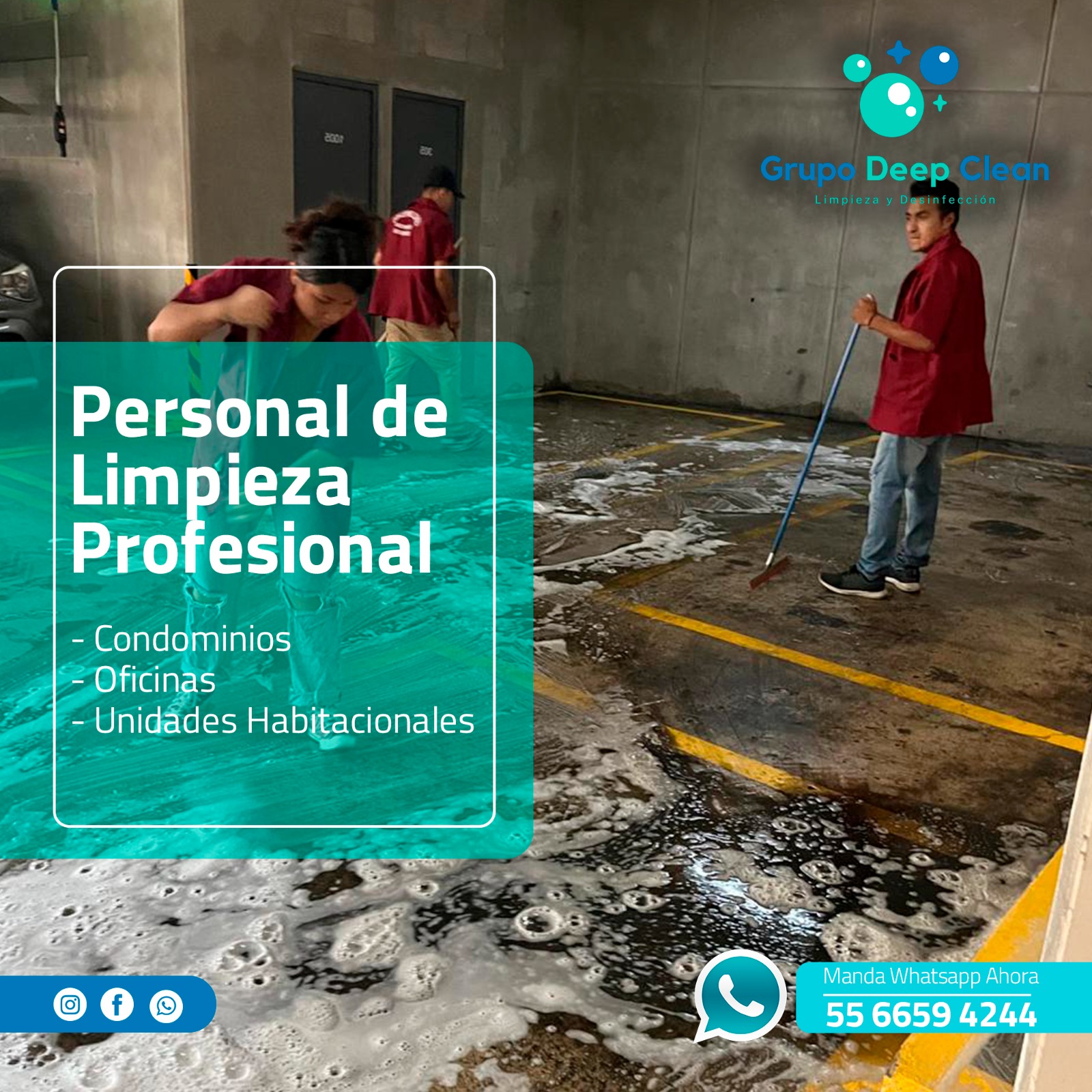 Personal de limpieza profesional para condominios, oficinas y unidades habitacionales en CDMX